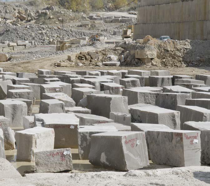 Yis for Yard, the area at an industrial mineral processing plant where aggregate or dimension stone is stored.