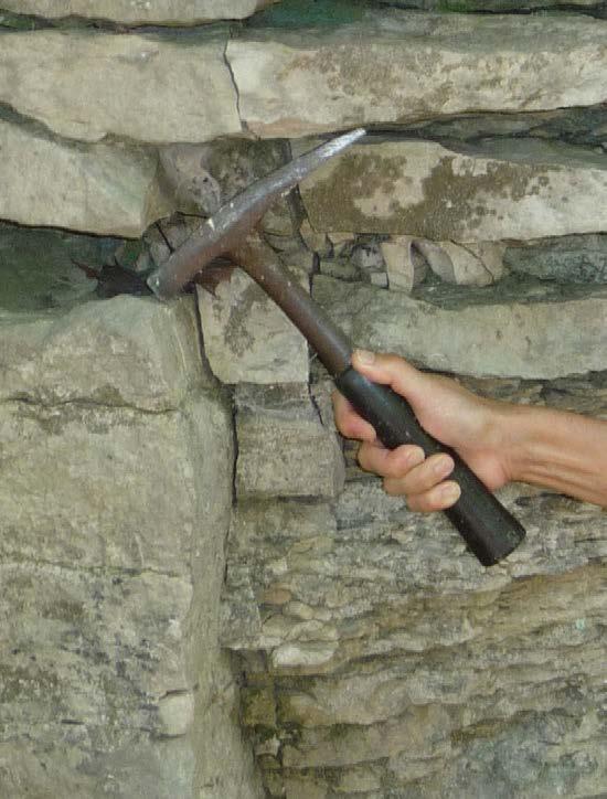 His for (Rock) Hammer, a specialized type hammer used to loosen rocks or sediment from an outcrop or core.