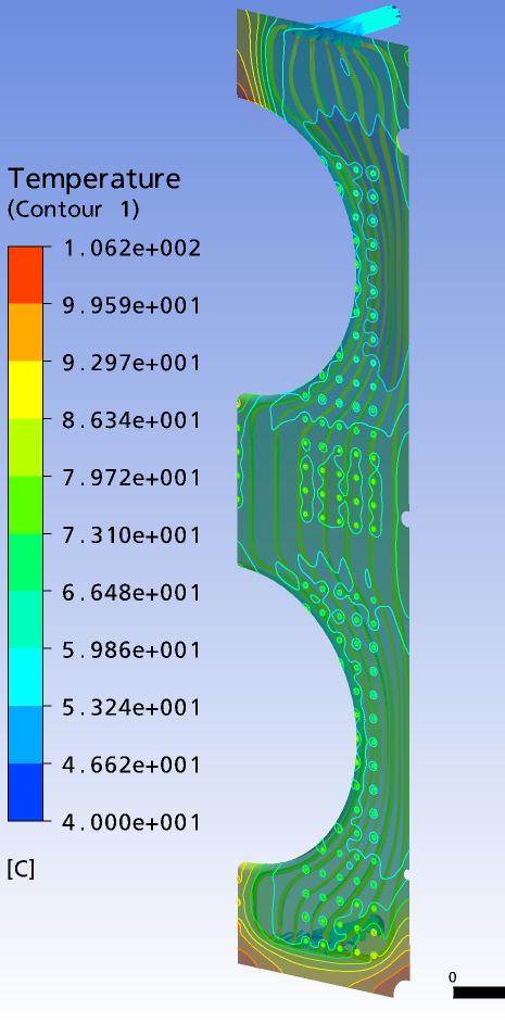 CFD and thermo-hydraulic analyses The Beam Source is composed of many actively cooled components subjected to very high and localised heat loads (given by co-extracted Water flow streamlines