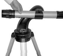 How to Assemble Your Telescope The telescope attaches directly to the tripod. The telescope in this way is mounted in an Altazimuth ( Altitude-Azimuth, or vertical-horizontal ) format.
