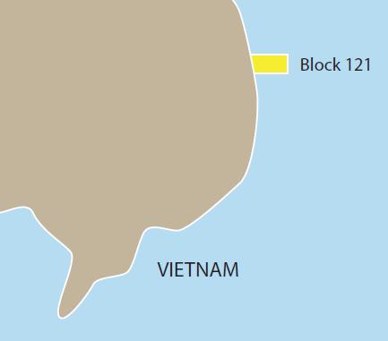 Vietnam Block 121 Block 121 is in the relatively under-explored Phu Khanh Basin. The main objectives are Miocene-Oligocene clastics.