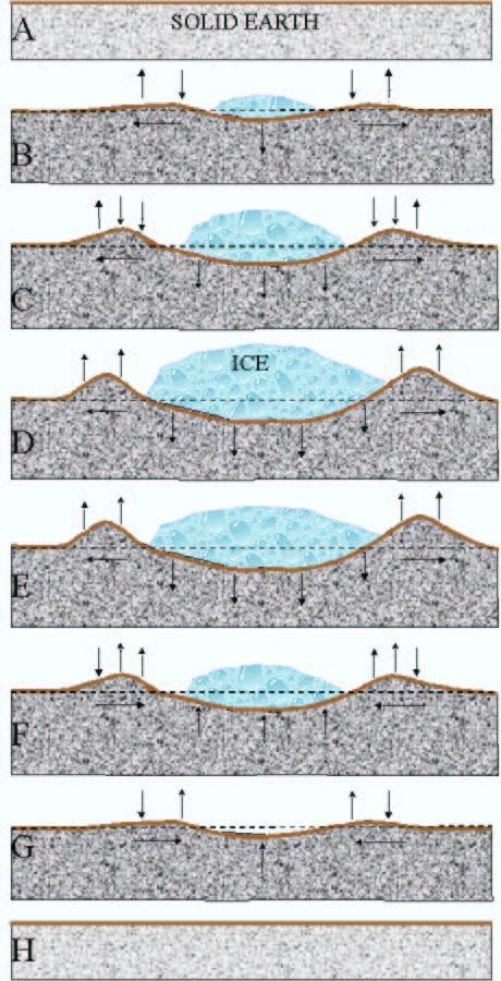 har- Figure 49: Schematic plot of isostatic adjustment for changing ice sheet volume, from http://rgalp6. vard.