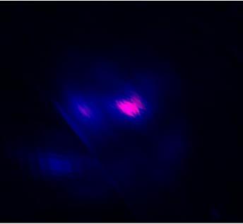 The color image of the lensed galaxy of Abell 2667 in B and R bands.
