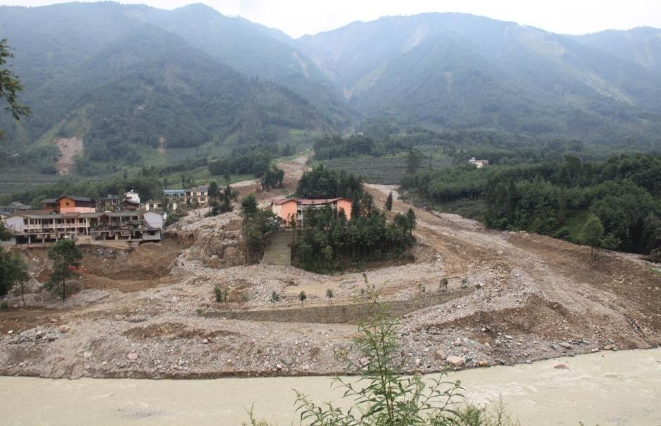 the debris flow in 2009 caused 2 persons dead and the total economical loss is 30 m CNY.