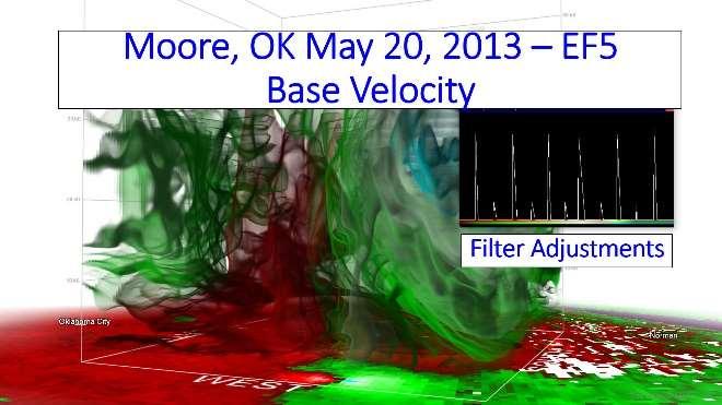 3. OBJECTIVES Fig 5 Base Velocity Filter Adjustments This work assists in seeing where in the storm