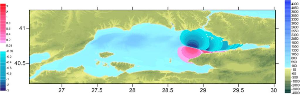 DETERMINATION OF POSSIBLE TSUNAMI SOURCE Haydarpasa Port When the results of six different tsunami scenario simulations, namely Prince s Islands (PI), Prince s Islands Normal (PIN), Ganos Fault (GA),