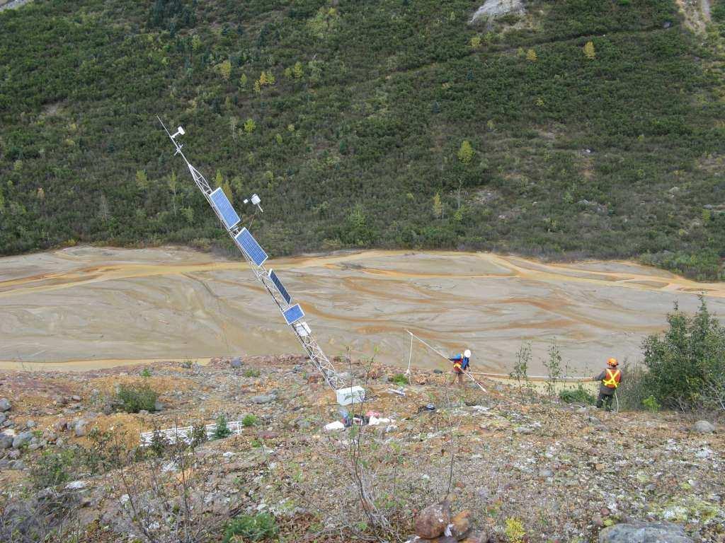 The lowering of the damaged Mitchell Deposit Meteorological