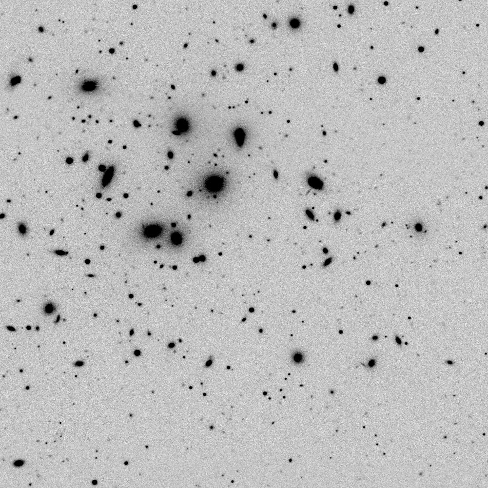 1+0424, Abell 2048 The radio image shows a filamentary radio source in the periphery of the cluster Abell 2048 at a redshift of 0.0972.