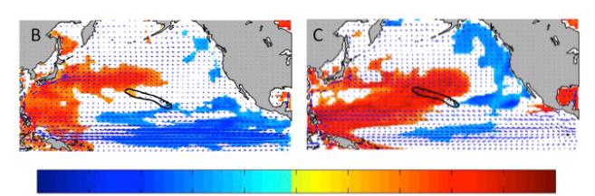Forecast captures seasonal transi&on between different basin-scale influences -1 1 Correlation between Sep initialized SST anomaly and predicted Jan-Mar SST