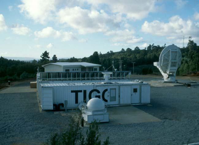 Figure 1: Transportable Integrated Geodetic Observatory TIGO in Concepcion/Chile 2 Local Network The local control network has an extension of 160mx 50m and consists of 14 marked points for the
