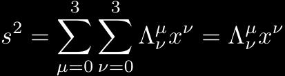 Space-time 4-vector The proto-type 4-vector is the separation between two space-time events: Which transforms under a boost v/c = $ as: Where the 4x4 transformation matrix, %, for a boost along the