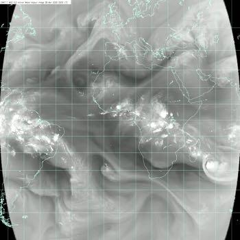 1. Cloud types Water vapor from satellite Large extratropical storm