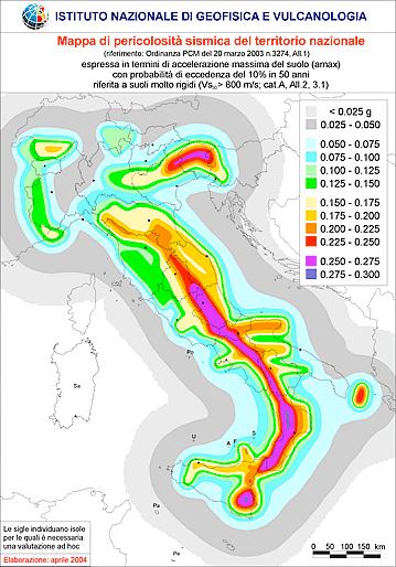 Yesterday 2004: 3rd Generation - Seismotectonic Probabilism Seismic hazard map