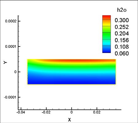 The mass fraction of cathode inlet for base case is 0.2 which is used for oxygen balance study.