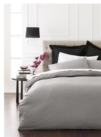 Our bed sets are 300 Thread Count Cotton and typically Charcoal or White; One Bed Set x1 Fitted