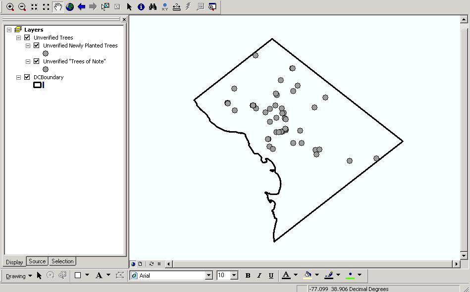 Technical Notes on our Add a Tree tool Implementing the geoprocessing