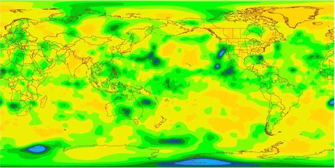 Geographic AC results for 500hPa geopotential heights (a)