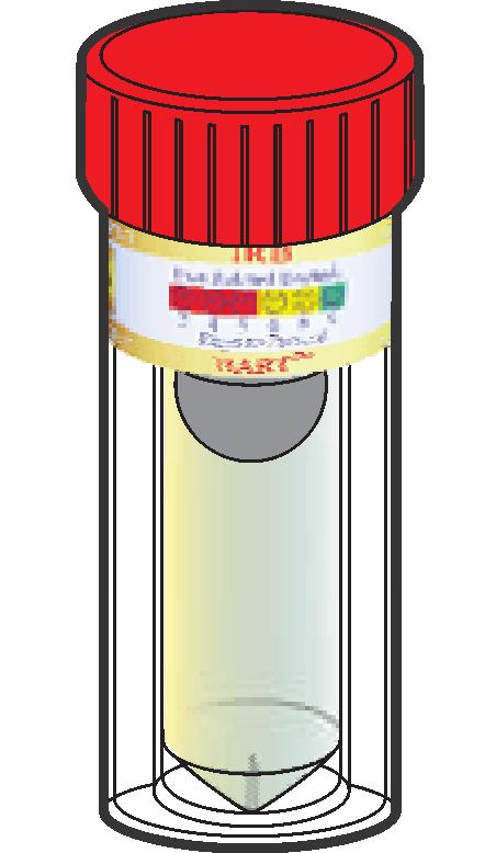 5. Write the date and sample name on the outer tube. Test results 6. Keep the tube at room temperature and away from direct sunlight for 8 days. Do not move the tube. 7. Examine the tube each day.