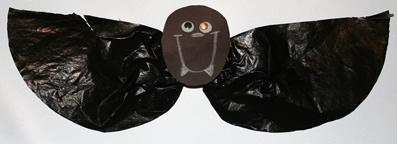 Bat-tastic Bats: Give each of your students a sheet of wax paper the size of a sheet of copy paper. Have them write their name on it. Give each of them a coffee filter. Have them paint it black.