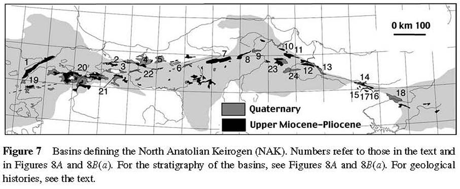 The North Anatolian Fault and sedimentary basins Şengör et al.