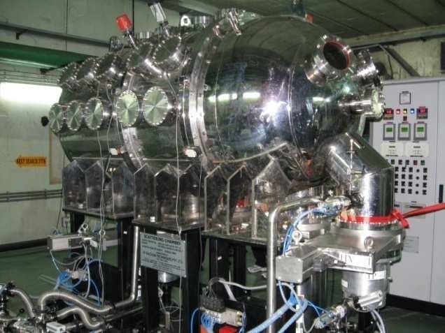 Nuclear physics with superconducting cyclotron at Kolkata Figure 2. The horizontal segmented reaction chamber in the SCC experimental hall.