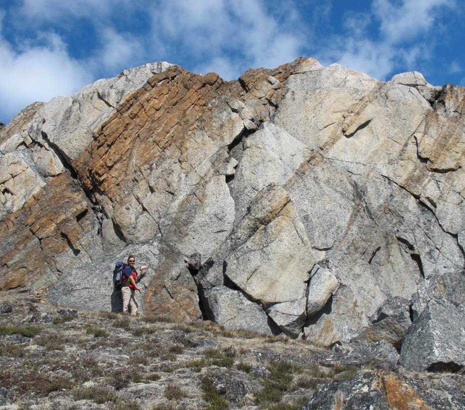 Bedrock Field Observations Western Rock Units: Supracrustal strata - psammite