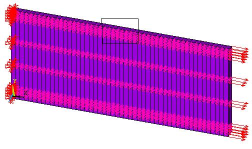 Variation of interlaminar shear stress (σzz ) across width of the plate with cups for the ratio Gx/Gy=10 and15 considered and it is taken as the amplitude of cyclic plate due to stiffness reduction