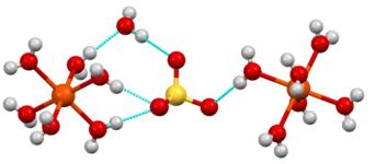(3) Crystal structure Due to polarity, water forms a crystal structure with metals that is less dense than liquid water.
