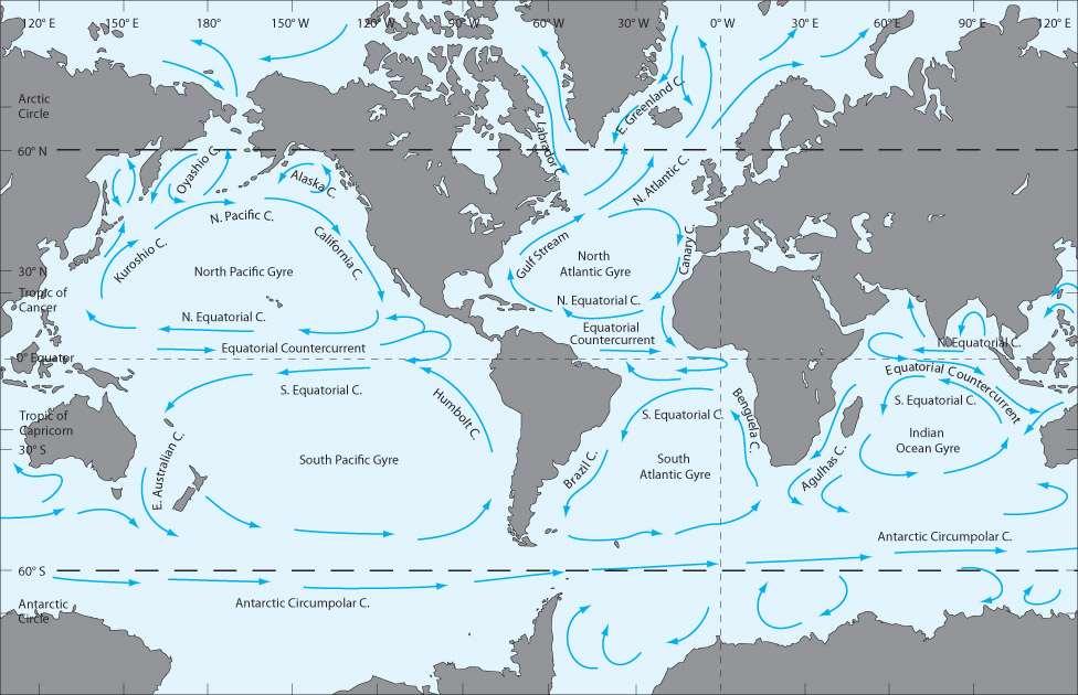 Ocean gyres clockwise gyres in the Northern Hemisphere