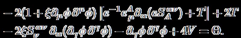 field trace of field equations with respect to the