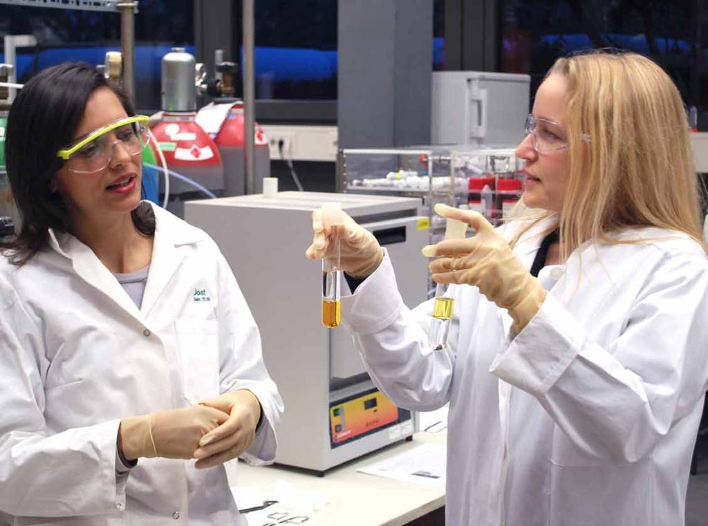 Process & quality Green chemistry Sonja Jost (left), born in 1980, studied Industrial Engineering / Technical Chemistry at the Berlin University of Technology.