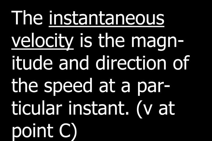 Average Speed and Instantaneous