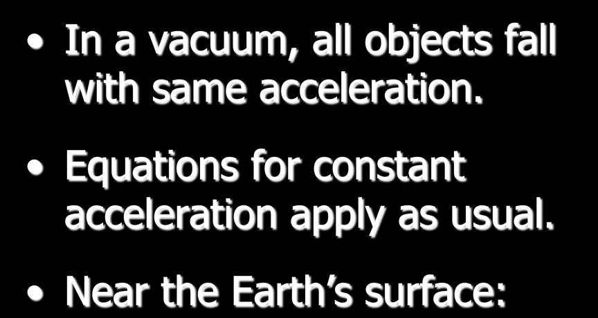 Gravitational Acceleration In a