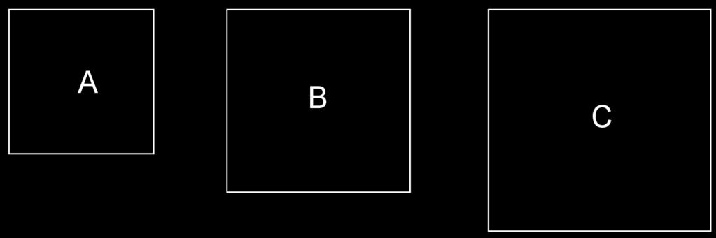 The three squares side lengths are 6, 4., and 11. What is the side length of Square A? Square B? Square C? Explain how you know. Square A: 11 units, Square B: 4. units, Square C: 6.