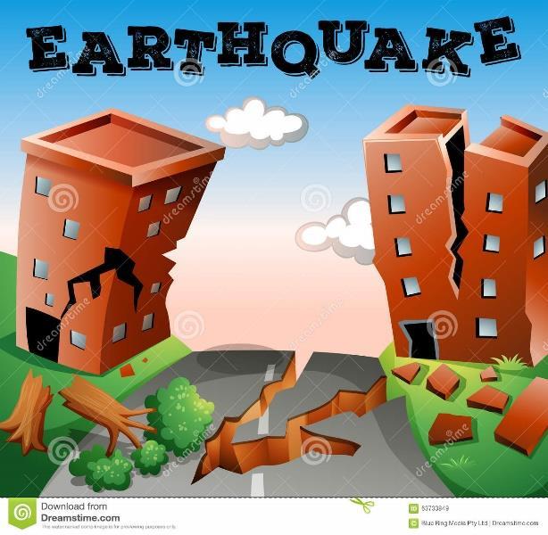 Earthquakes happen when the layers of