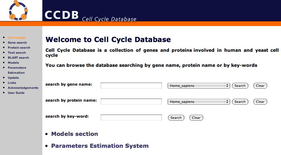 it/cellcycle/ Lots of good cell cycle information atlab - excellent multi-purpose tool, lots of extensions, athematica - also excellent; better for analytical work, Copasi - designed for cell biology