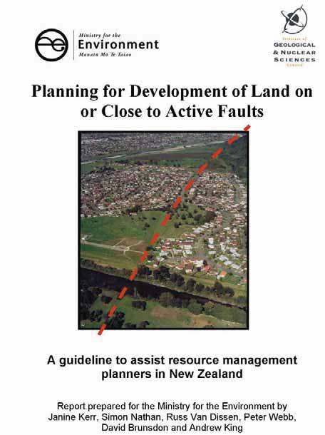 Extracts from Ministry for the Environment Active Fault Guidelines 2003 Published in July 2003 by the Ministry for the Environment Manatu Mo Te Taiao PO Box 10-362, Wellington, New Zealand ISBN: