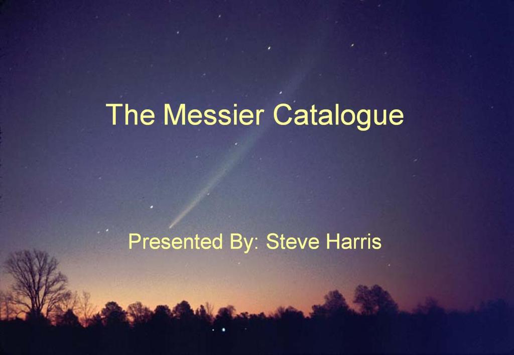 This presentation was given to the Newbury Astronomical
