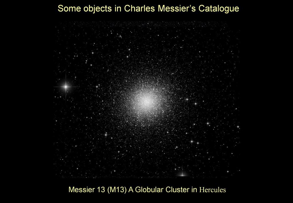 Globular Clusters are spherical clusters of stars that appear as a tight spherical ball of between about ten thousand and a million stars.