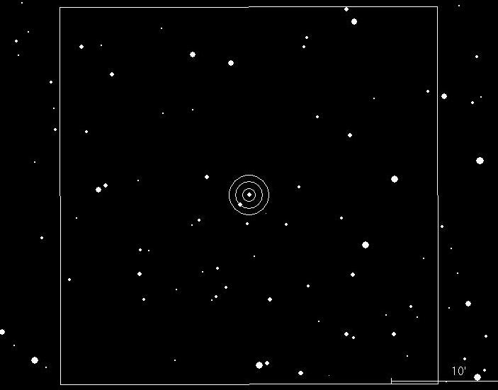 I then had to locate my target star (HAT-P-25) using a SkyMap image of the same part of the sky and compare the positions of the stars. It can be seen from Figures 4.1.