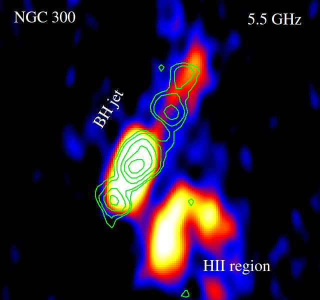 NGC 300 S10 Jet with multiple X-ray knots ATCA X-ray, Ha and radio detection X-ray, Ha