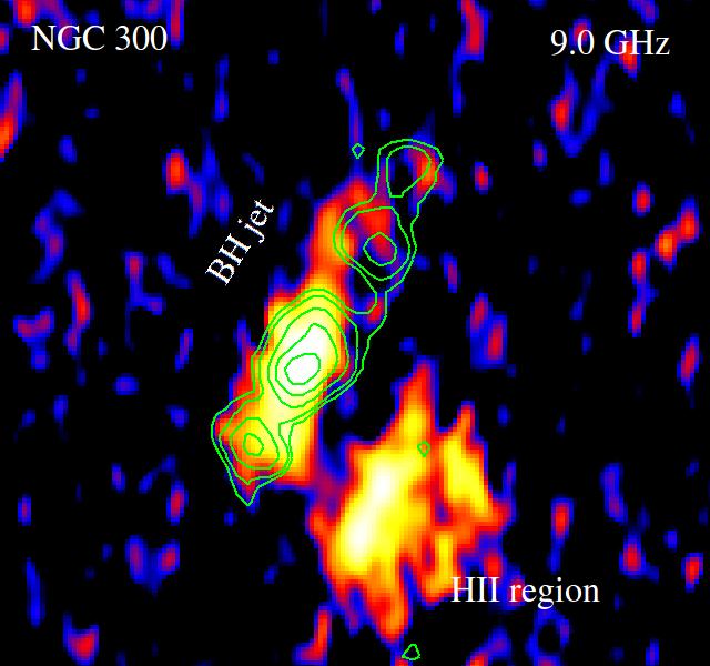 NGC 300 S10 Jet with multiple X-ray knots ATCA X-ray, Ha and radio