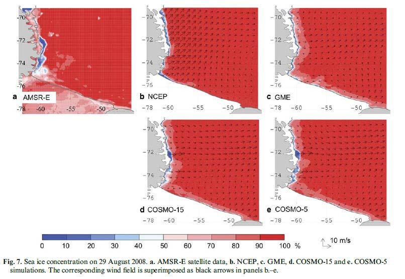 Differences in SW Weddell Sea modeled ice concentration with NCEP (1.