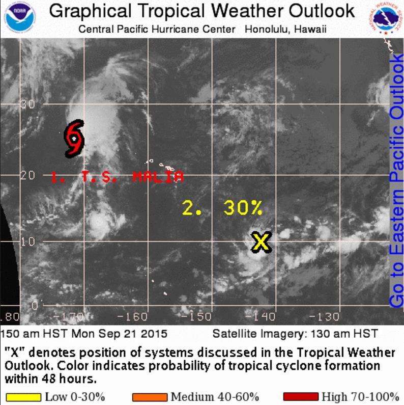 2 Day Tropical Outlook Central Pacific Tropical Storm 