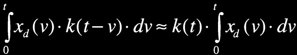 That is why addends h(t)x d (t/3) in (22) and (23) should be substituted with either convolution of signal x d (t)and impulse response k(v) or the approximate formula:, (24) representing the other
