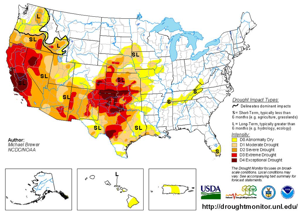 U.S. Drought Monitor as of May 27 d