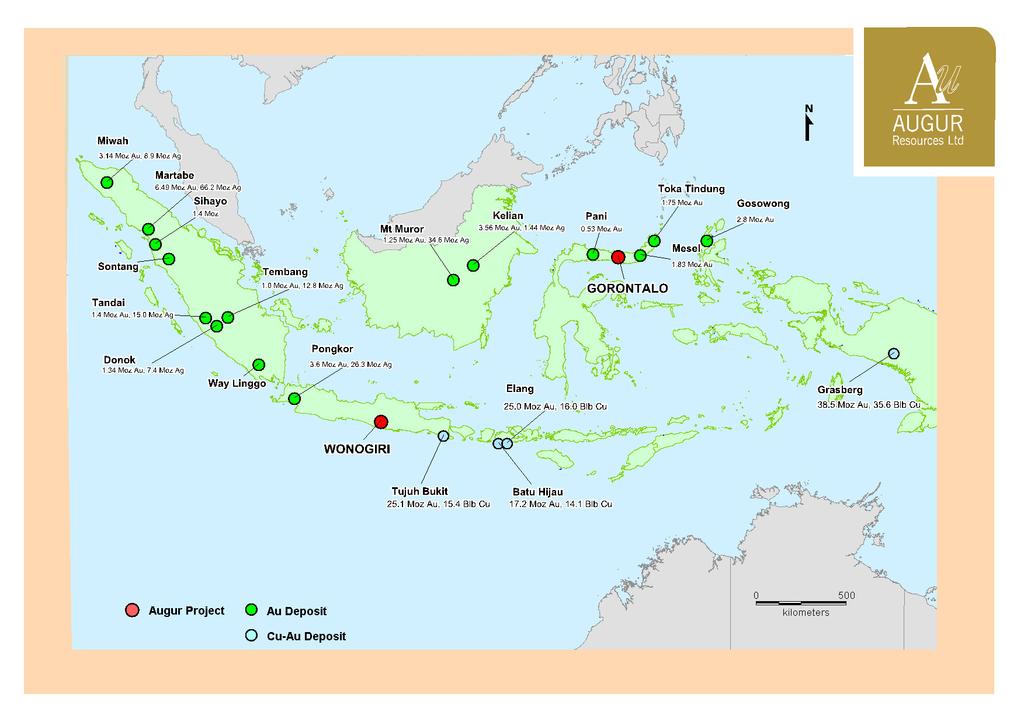 Completion of Acquisition of Gorontalo Properties Following the end of the quarter the Company completed the acquisition of an 80% interest in four prospective copper and gold tenements in North