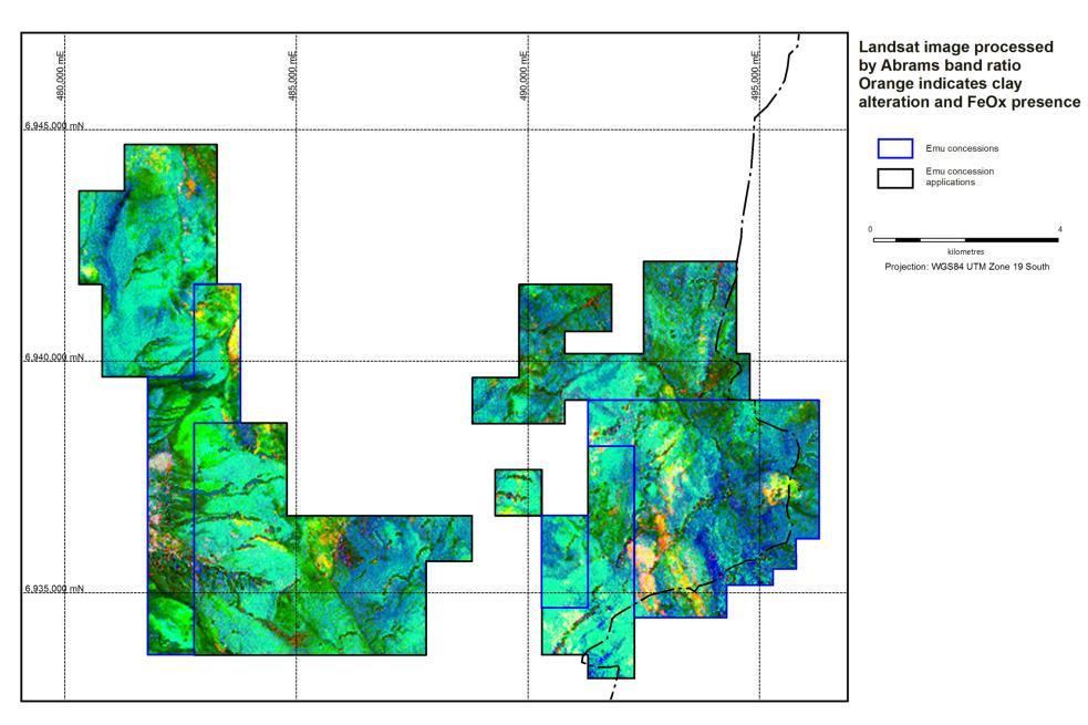 Encouraging Results Alteration mapping Landsat imagery is used to identify alteration
