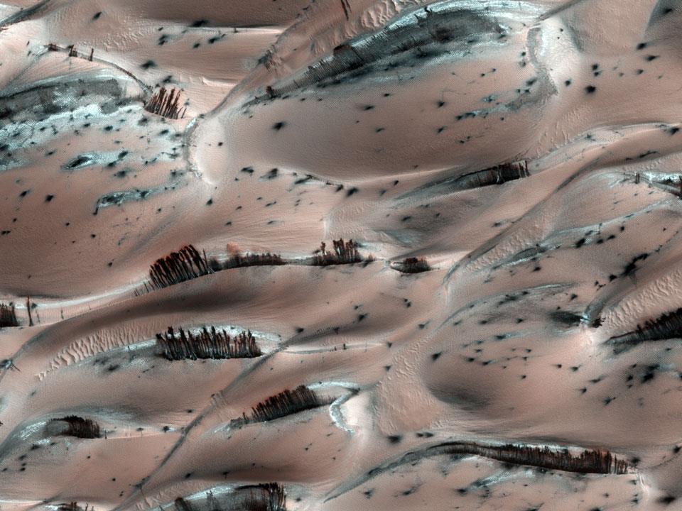 MARS: A LESS FAMILIAR VIEW A 2008 photo from the Mars Reconnaissance Rover near Mars North Pole.