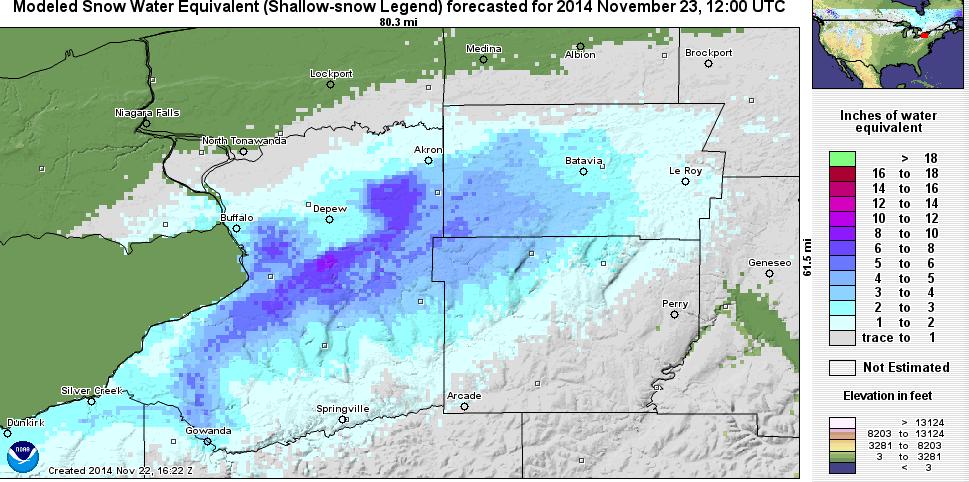 gov/mmefs/ Situation Two significant lake effect snow events this past week delivered very deep snowpack (4-6 inches of water equivalent) to portions of western NY Flood Warning in effect late